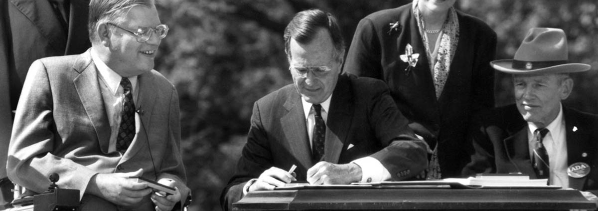 bush signing ada