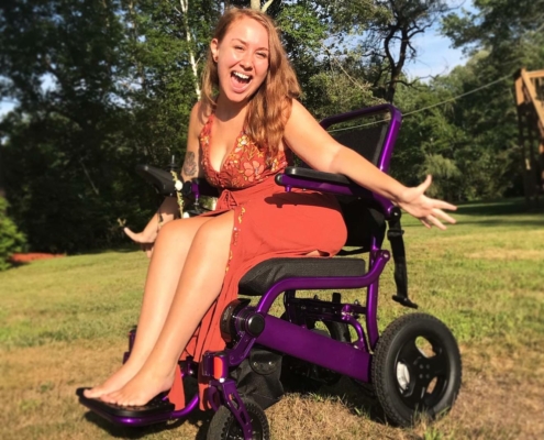 woman in wheelchair, influencer Abby