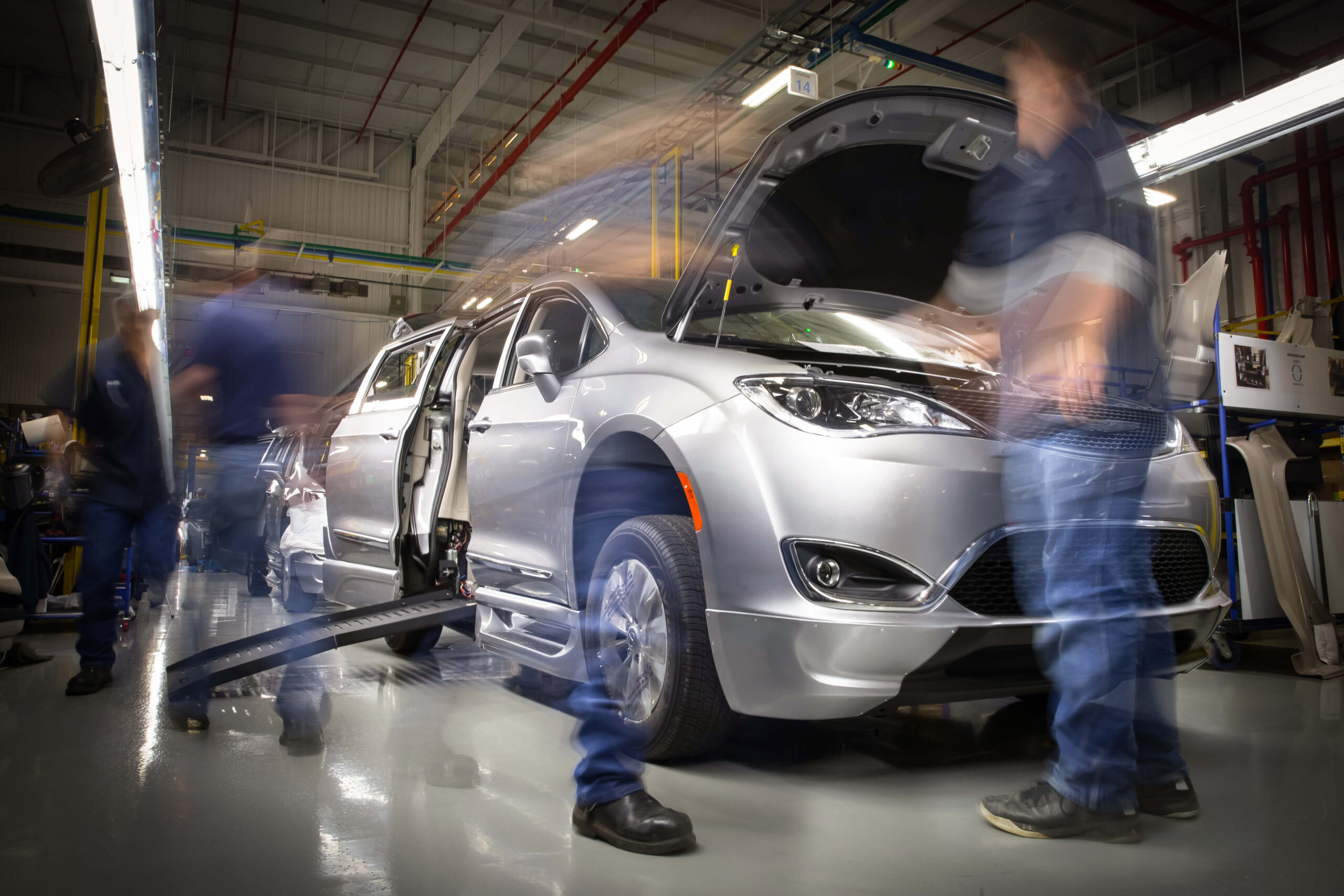 Adaptive mobility equipment on a manufacturing line